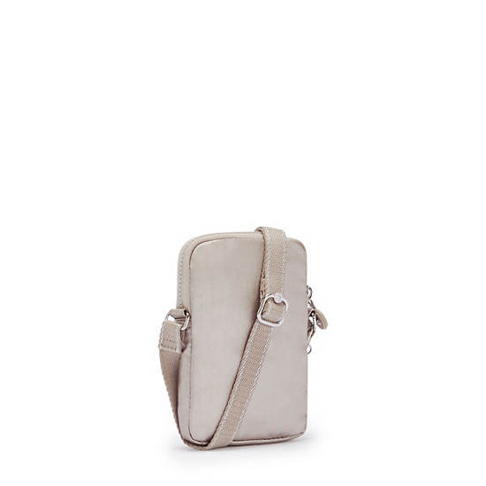 Sac Mobile Kipling Tally Metallic Crossbody Beige | FR 1847VR
